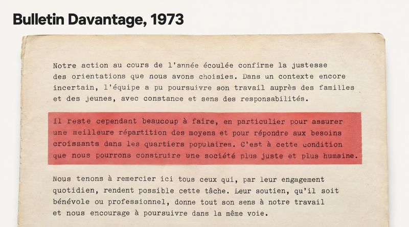 Bulletin Davantage, 1973